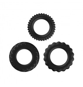 BAILE - TITAN Male Delay Ejaculation Silicone Penis Rings (Full Set 3 Pieces)